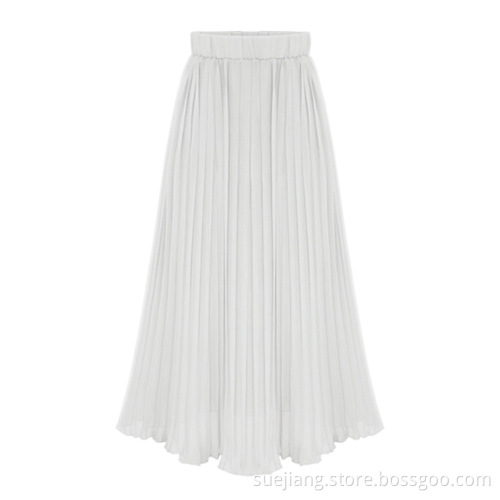 Women Fashion High Waist Pleated Winter Skirt